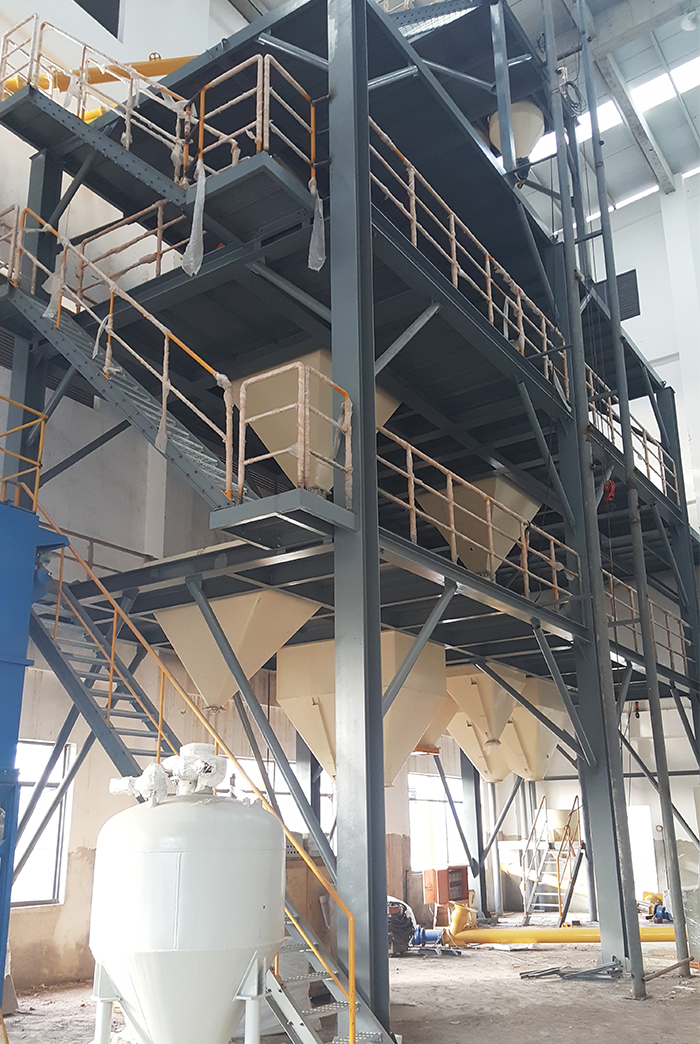 Some brief introduction about tower type dry mortar production line